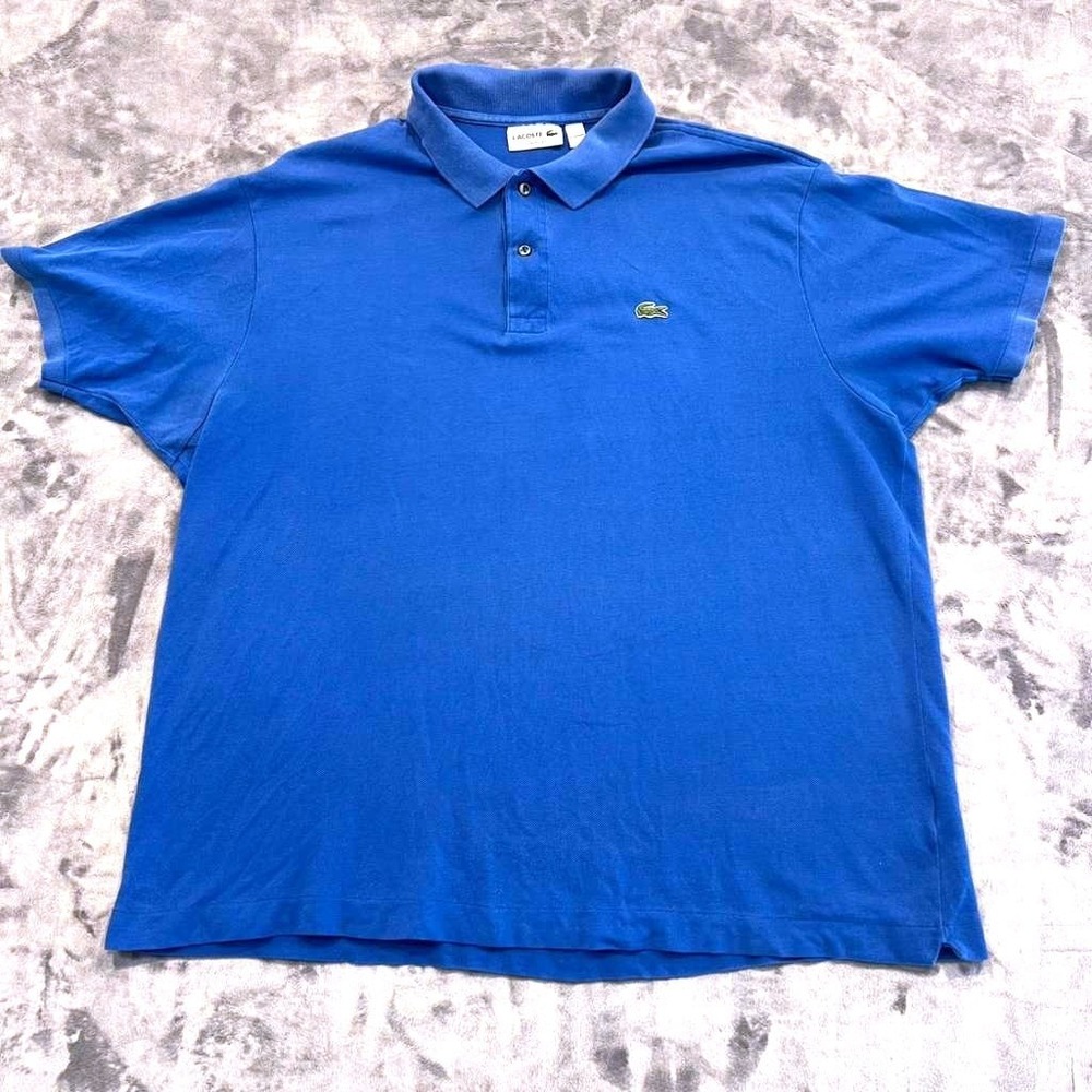Lacoste Classic Fit Polo Shirt 3XL FR8 Royal Blue Pique Cotton Short Sleeve Hole